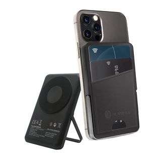 TECHMADE POWERBANK WIRELESS 5000 MAH CON PORTACARTE MILAN BLACK
