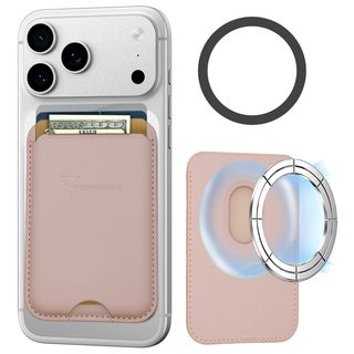 TECHMADE SMART WALLET SLIM DESIGN MAGNETIC 3 CARTE BLACK PINK