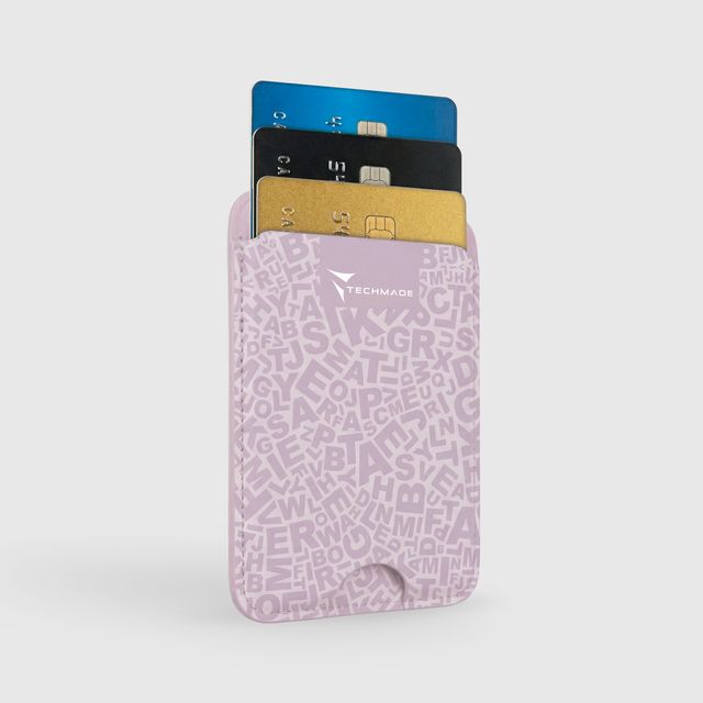 TECHMADE SMART WALLET SLIM DESIGN MAGNETIC 3 CARTE WRITE-LAV.