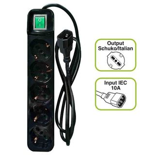 TECNOWARE FMP5IECIG MULTIPRESA PER UPS SPINA IEC/VDE CON 5P SCHUKO/ITA BIPASSO …