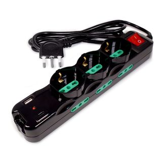 TECNOWARE FMP9IIGUSB MULTIPRESA 8 POSTI 3 x SCHUKO/ITA - BIPASSO + 6 ITA 10/16A…