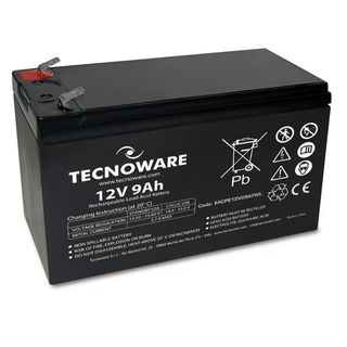 TECNOWARE POWER BATTERY 12V 9AH FASTON 6.3mm BATTERIA AL PIOMBO LONG LIFE GARAN…