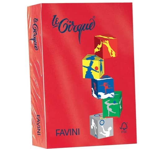 FAVINI HOME-OFFICE BASIC Le Cirque - Rosso scarlatto - A4 (210 x 297 mm) - 80 g…