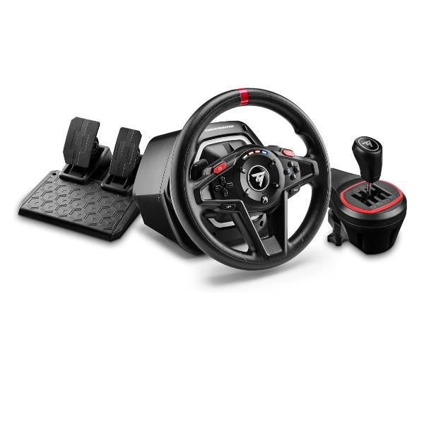 THRUSTMASTER T128 SHIFTER PACK VOLANTE T128 + PEDALI PULSANTE DEL FRENO A MANO …