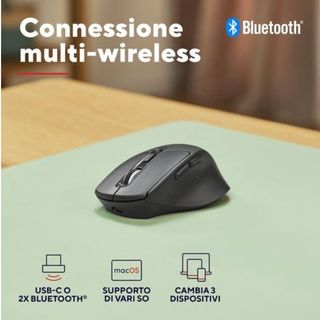 TRUST NIVEN COMFORT MOUSE OTTICO WIRELESS ERGONOMICO RICARICABILE MULTIDISPOSIT…