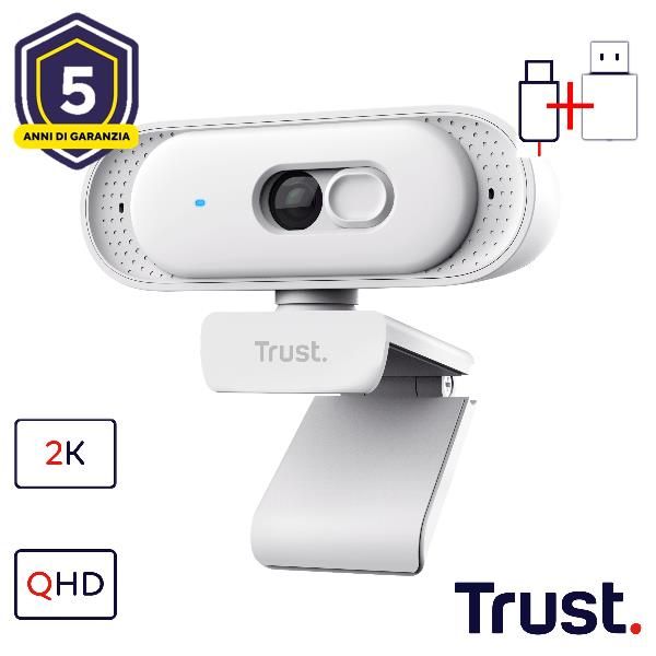 TRUST TOMAR 2K QHD WEBCAM WHITE