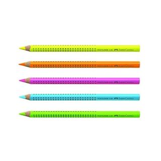 Faber-Castell Jumbo GRIP - Pastello colorato - colori assortiti (pacchetto di 5)