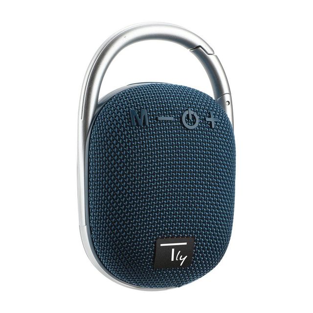 Techly ICASBL321BL Altoparlante Bluetooth 5.3, 5W TWS, LED USB MicroSD MP3 Blu