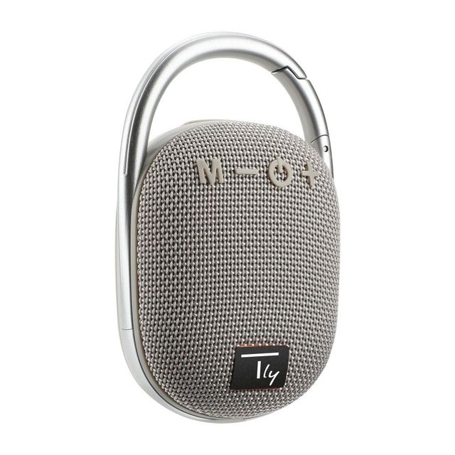 Techly ICASBL321GR Altoparlante Bluetooth 5.3, 5W, TWS, LED, USB MicroSD MP3, g…