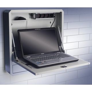 Techly ICRLIM01 Armadietto per laptop a muro da 19" anti-furto con ripiano grig…