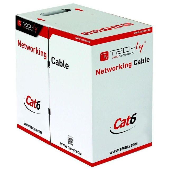 Techly ITP6-CCA-305-BL Cavo a coppie intrecciate Cat6 UTP 305m CCA Blu