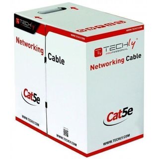 Techly ITP8-RIS-0305LO Cavo Twisted Pair Cat5e FTP 305m CCA Nero Esterno