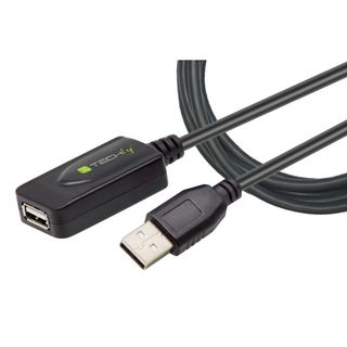 Techly IUSB-REP220TY3 Cavo di Estensione Attivo USB 2.0 USB-A Maschio a USB-A F…
