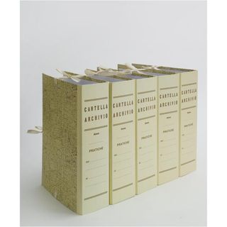 Faldone - legacci incollati - juta - 35 x 25 cm - dorso 12 cm - paglia - Brefio…