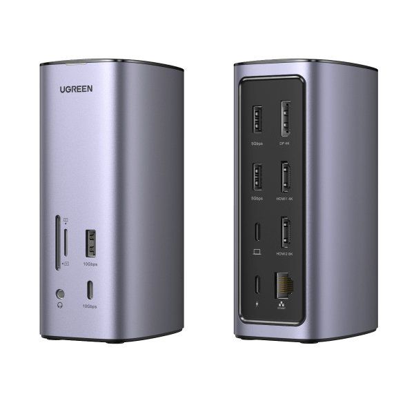 UGREEN Docking Station Triple Display- 12-in-1- 8K 2xHDMI & DP- USB-C 10G- RJ45…