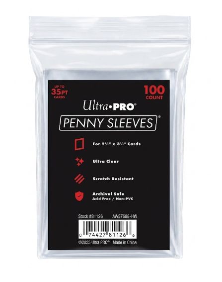 ULTRA-PRO 81126 - 100 BUSTINE SLEEVES STANDARD MORBIDE ECONOMICHE - TRASPARENTI