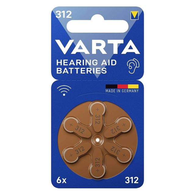 VARTA HEARING AID BATTERIES ACUSTICHE 312X6 BL1