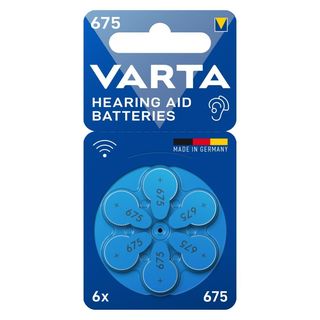 VARTA HEARING AID BATTERIES ACUSTICHE 675X6 1.45V BL1