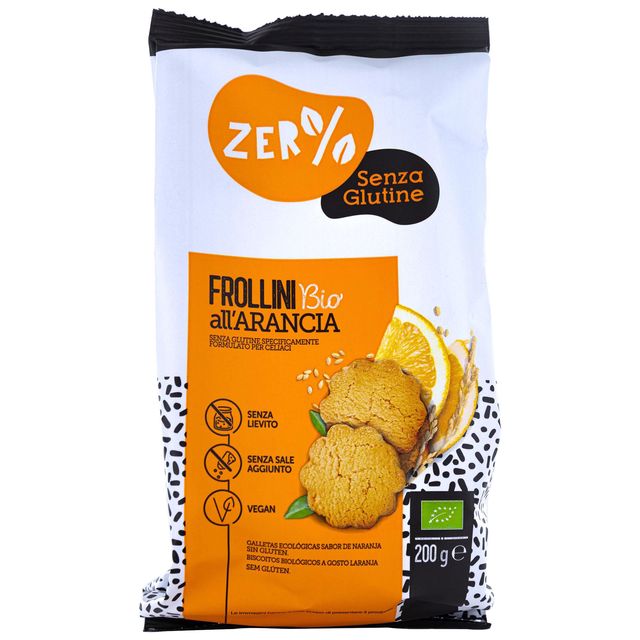 Frollini - arancia - 200 gr - Zerglutine