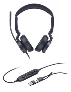 Yealink UH46 Dual Teams USB-C/A Auricolare Cablato A Padiglione Ufficio USB Typ…