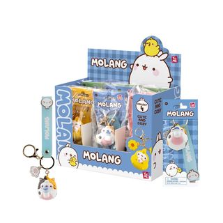 YuMe Keychain - Molang Keychain & Strap Animal Costume Series - PDQ (9 Units) 1…
