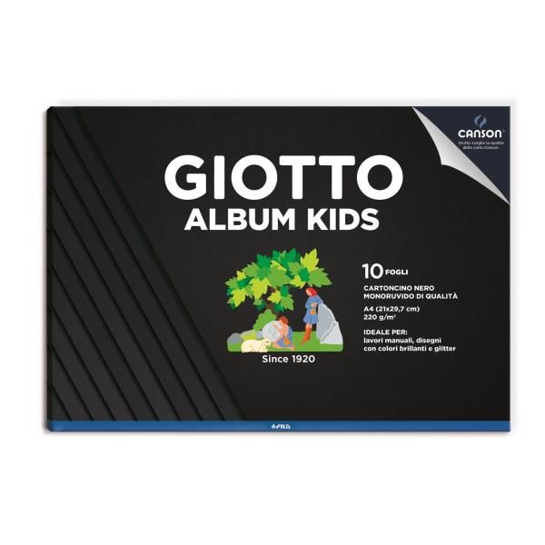 GIOTTO KIDS - Album - A4 - 10 fogli / 20 pagine - nero