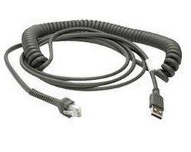 Zebra shielded USB cable 2.8m curly, CBA-U32-C09ZAR