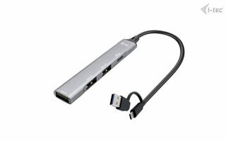 i-Tec - Hub - USB-C/USB-A, metal - 1 x SuperSpeed USB 3.0 + 3 x USB 2.0 - deskt…