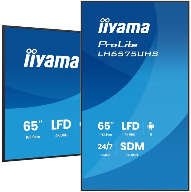 iiyama LH6575UHS-B2AG, Pannello piatto per segnaletica digitale, 163,8 cm (64.5…