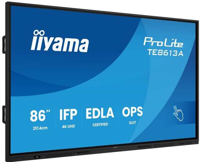 iiyama TE8613A-B2AG Pannello Piatto Interattivo IFP 86" IPS 4K IR 40 punti 500c…