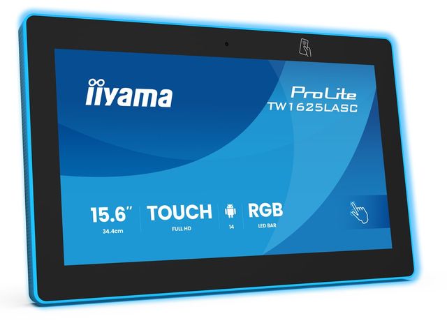 iiyama TW1625LASC-B3PNR 15,6" RGB LED-Lightbar Panel-PC con Android 14+GMS SOC …