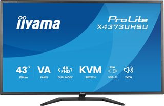 iiyama X4373UHSU-B2 Monitor ProLite 43" VA 4K 4000:1 2xHDMI DP USB-C Dock 95W U…