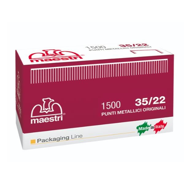 ro-ma - Punti metallici - 35/22 - 35 x 21.8 mm - filo di acciaio - pacco da 1500
