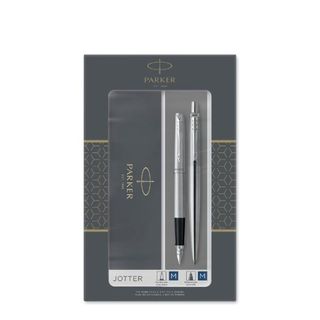 Gift Set DUO - Jotter stainless steel CT sfera + stilografica - punta media - P…