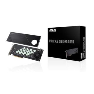 ASUS Hyper M.2 x16 Gen5 Card, PCIe, M.2, PCIe 5.0, Nero, PC, Attivo