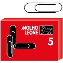 Molho Leone - Clip per carta - No. 5 - acciaio galvanizzato - pacco da 100