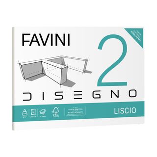 Album Favini 2 - 24 x 33 cm - 110 gr - 20 fogli - liscio - Favini