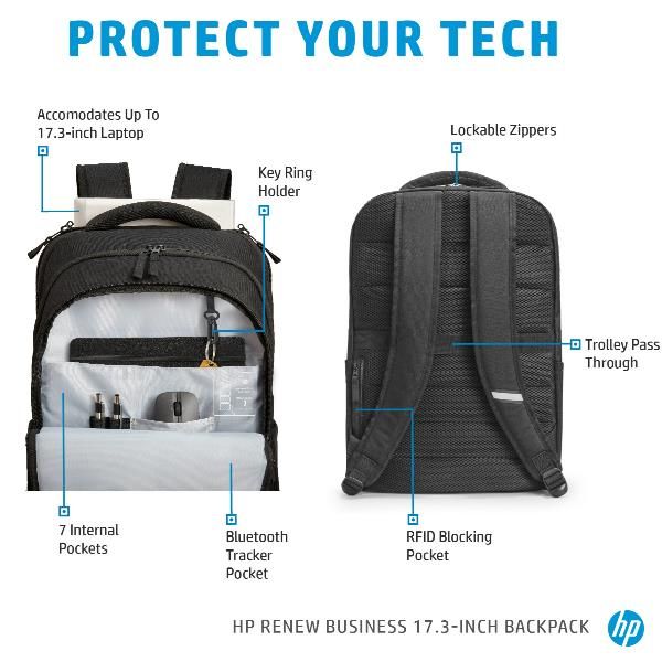 HP Zaino HP Renew Business per notebook da 17,3'