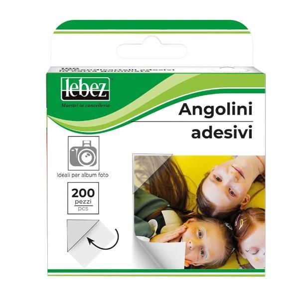Angoli adesivi per foto - trasparente - Lebez - conf. 200 pezzi