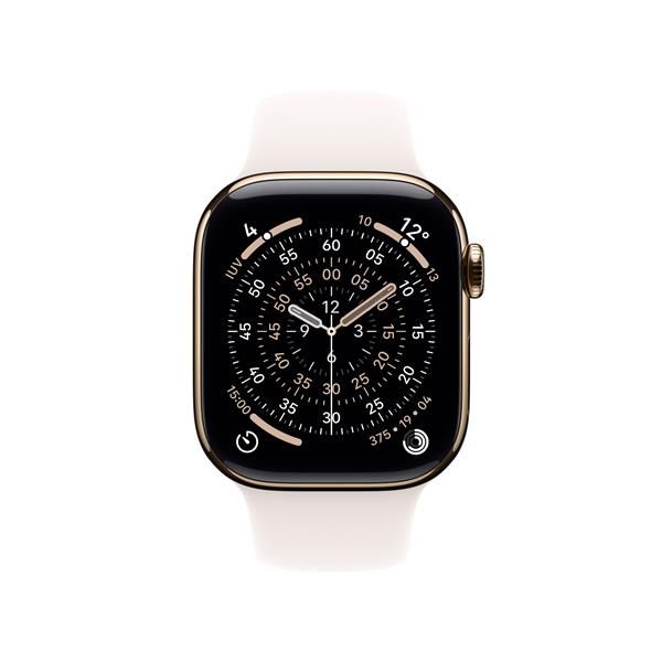 Apple Watch Series 11 GPS + Cellular 42mm Cassa Titanio Oro con Band Rosa Fard …