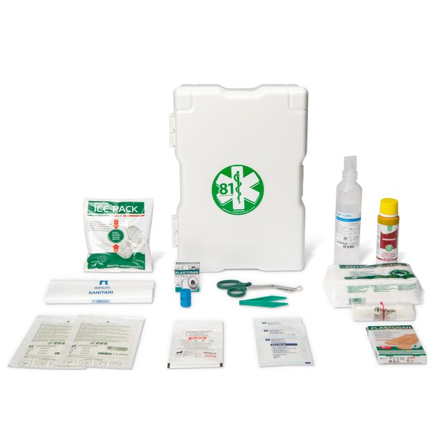 Armadietto di pronto soccorso 1/P - 37x22x14 cm - fino a 2 persone - bianco - P…