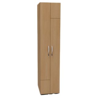 Armadio guardaroba - 2 ante - 40 x 52 x 185 cm - noce chiaro
