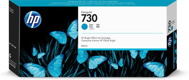 Hp - Cartuccia ink originale - 730 - Ciano - P2V68A - 300ml