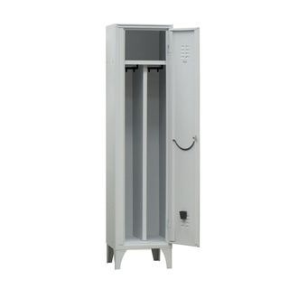 Armadio spogliatoio in metallo - 1 vano - con divisorio - 40 x 50 x 180 cm - gr…