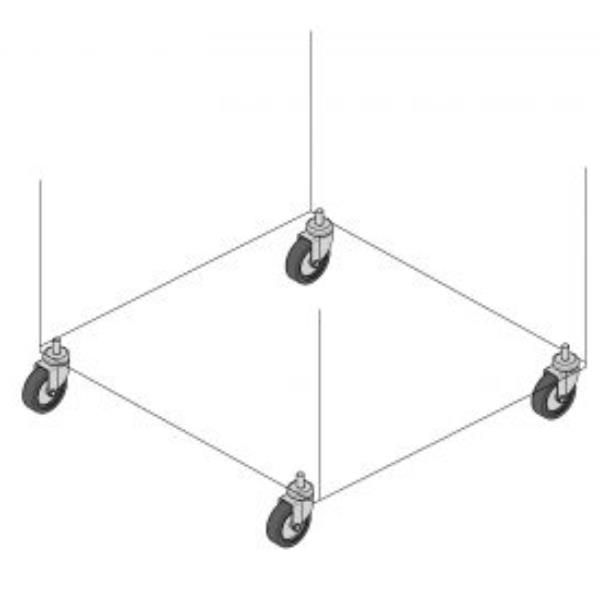 ITRack 309233, Rotelle, Grigio