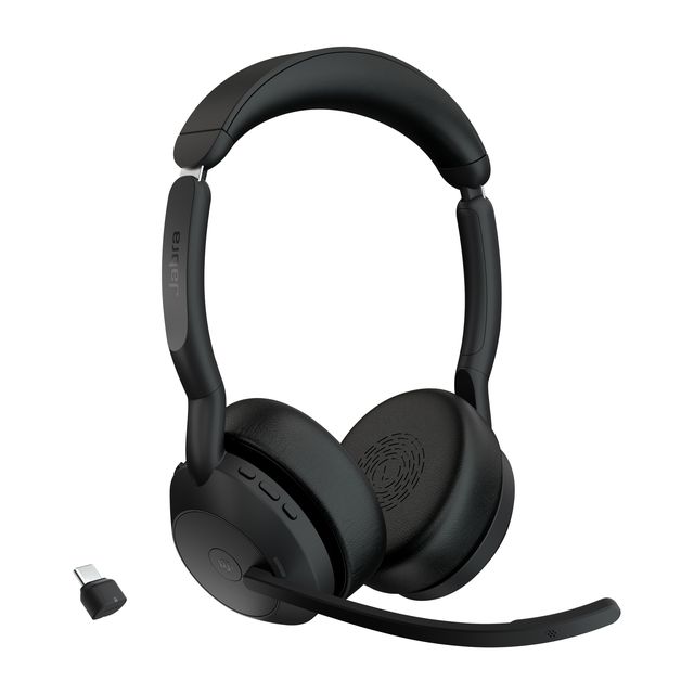 Jabra Evolve2 55 MS Stereo - Cuffie con microfono - on-ear - Bluetooth - senza …
