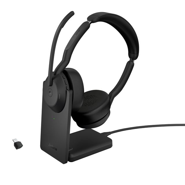 Jabra Evolve2 55 MS Stereo - Cuffie con microfono - on-ear - Bluetooth - senza …