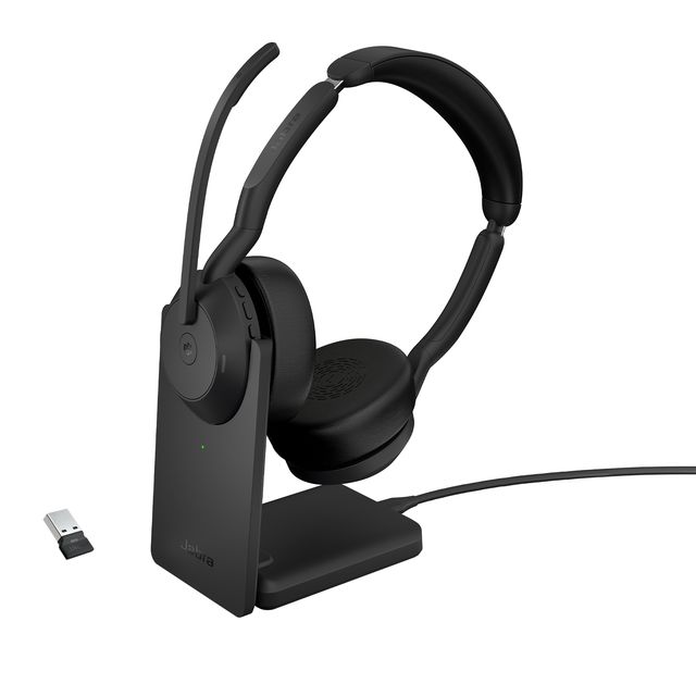 Jabra Evolve2 55 MS Stereo - Cuffie con microfono - on-ear - Bluetooth - senza …