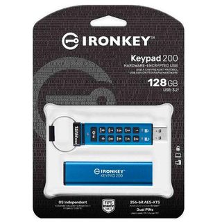 Kingston IronKey Keypad 200 - Chiavetta USB - crittografato - 128 GB - USB 3.2 …