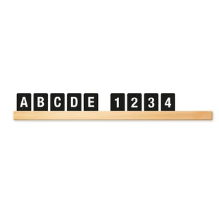 Kit Letter Shelf - mensola porta messaggi Teak + 169 tessere (lettere e numeri)…